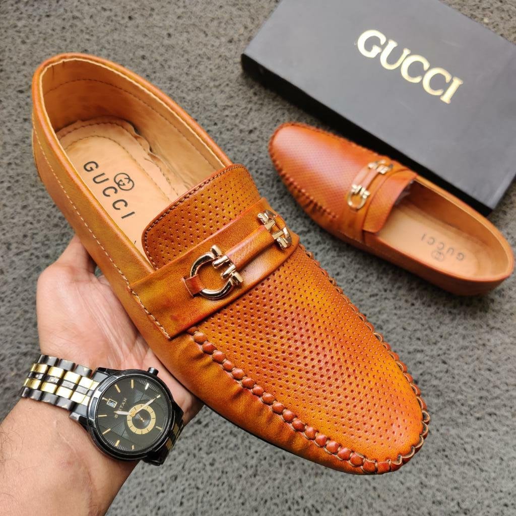 Orange store gucci loafers