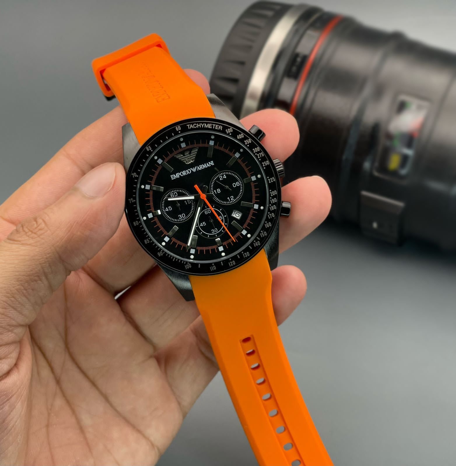 Emporio armani sale watch orange