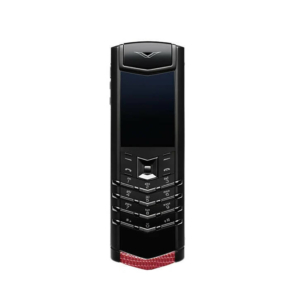Vertu Signature Keypad Mobile Phone in Pure Black Lizard Red