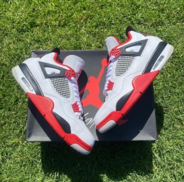 Nike Jordan 4 retro fire red shoes for mans fashion