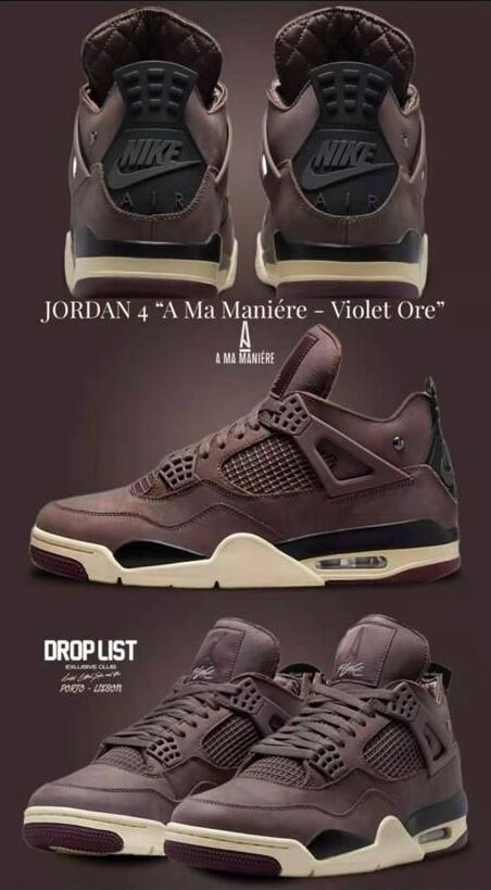 Nike jordan retro 4 Maniere violet shoes for mans collection