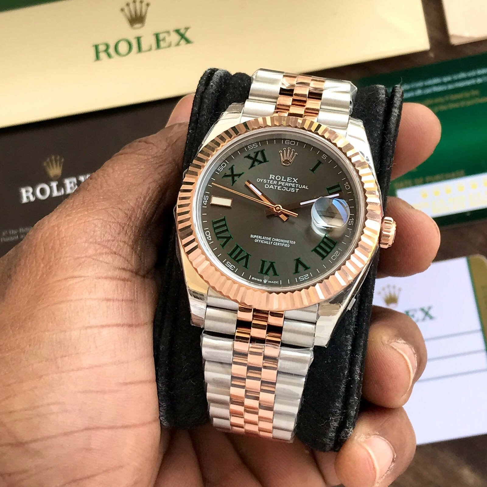 Rolex oyster perpetual datejust everose outlet gold