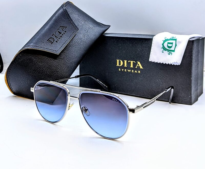 DIta Unisex Aviator UV Sunglasses With Diamond Cut On Glass