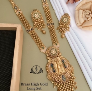 Brass High Gold Long Set For Womens