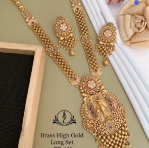 Brass High Gold Long Set For Womens