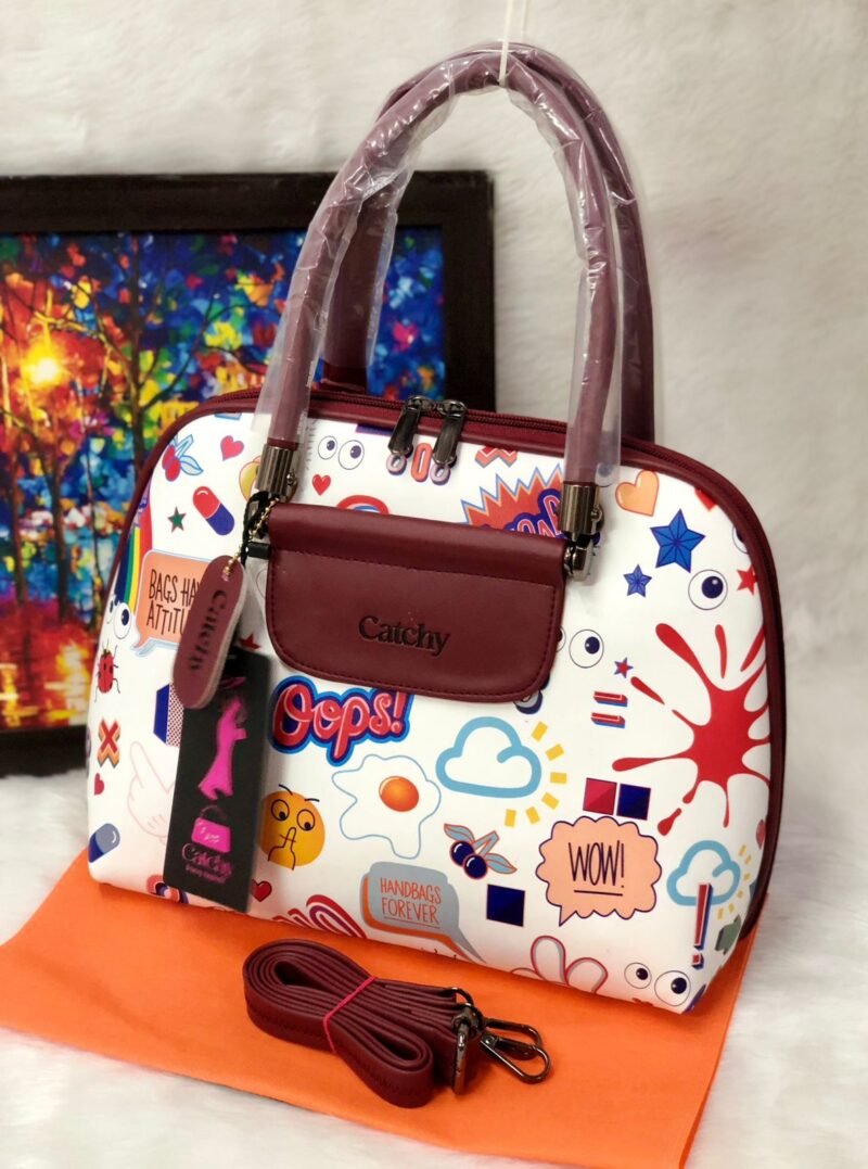 Fancy Catchy Printed Leather Hand bag , Fashionable , Trendy and Stylish Handbag For Womens