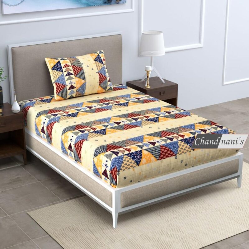 Chandnani's Legendary Single Bed Extra Large Size Deewan Bedsheet with 1 Pillow Covers