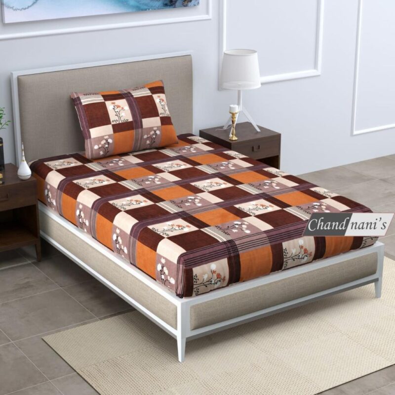 Chandnani's Legendary Single Bed Extra Large Size Deewan Bedsheet with 1 Pillow Covers