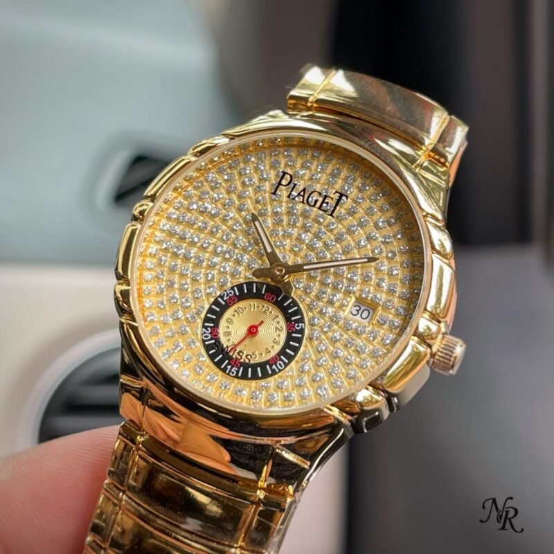 Piaget Full Gold Body With Diamond Studded Dial For Men Watches