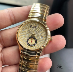 Piaget Full Gold Body With Diamond Studded Dial For Men Watches