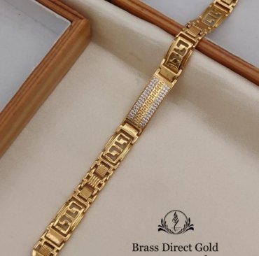 Brass Direct Gold A. D. Fancy Gents Bracelet