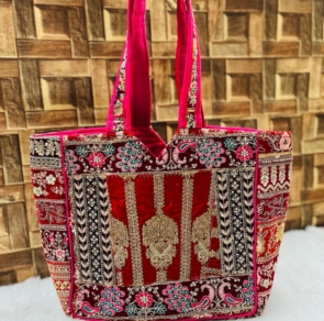 Kundan Work Premium Look Shoulder Handbag For Women's