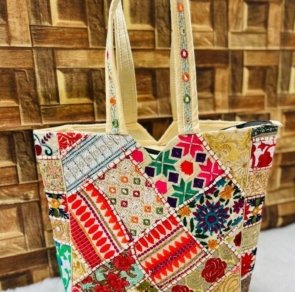 Rajasthan Special Embroidery Patch Trendy Shoulder Handbag For Women's