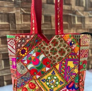 Rajasthan Special Embroidery Patch Trendy Shoulder Handbag For Women's