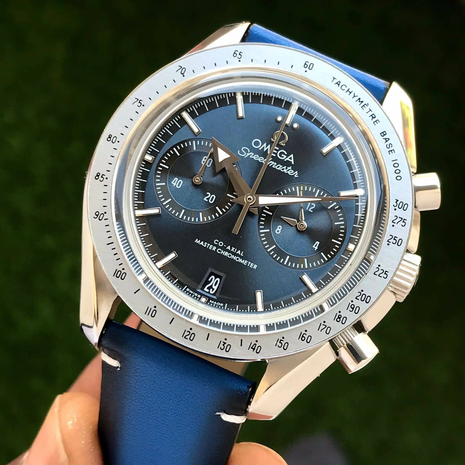 Omega Speedmaster 57 Co Axial Master Chronograph Blue Edition Mens