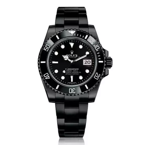 Rolex Submariner Full Black Stainless Steel Automatic Mens Watch