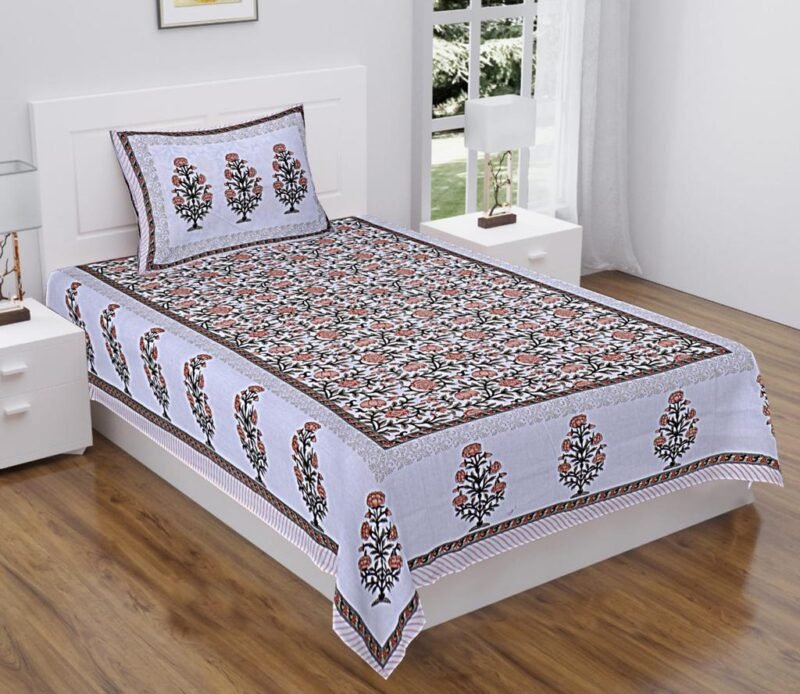 Elite Single Bedsheet with 1 Pillow Cover