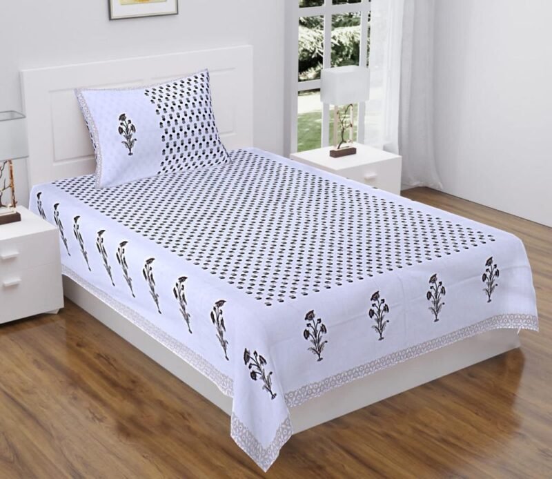 Elite Single Bedsheet with 1 Pillow Cover