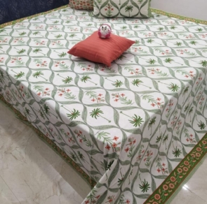 Monsoon Collection Ultra Premium Unique Design King Size Bedsheet with 2 Printed Reversible Pillow Covers
