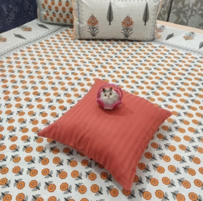 Monsoon Collection Ultra Premium Unique Design King Size Bedsheet with 2 Printed Reversible Pillow Covers
