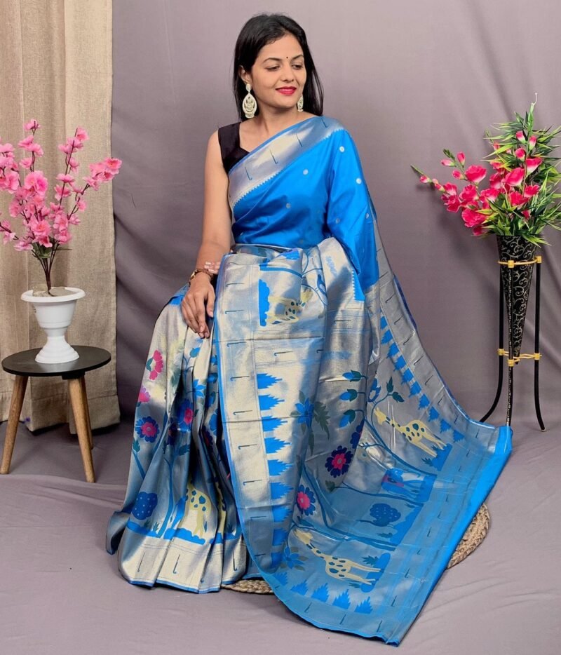 PURE SOFT KANCHIVRAM PETHANI SILK SAREE FOR WOMENS