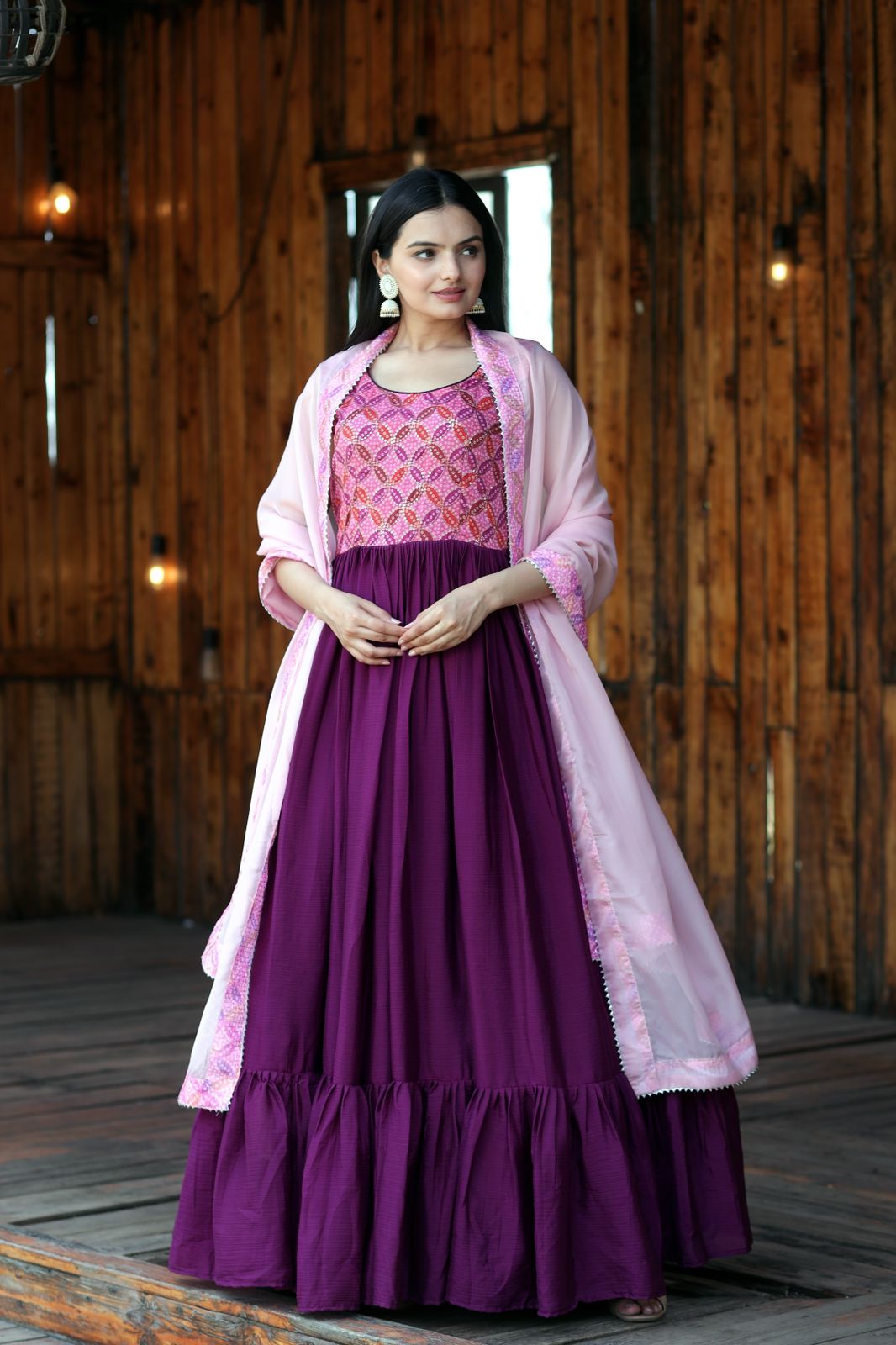 Indian Wedding Anarkali Gown With Dupatta For Girls 2023