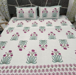 Anjana Jumbo King Size Cotton Print Bedsheet with 2 Pillow Covers