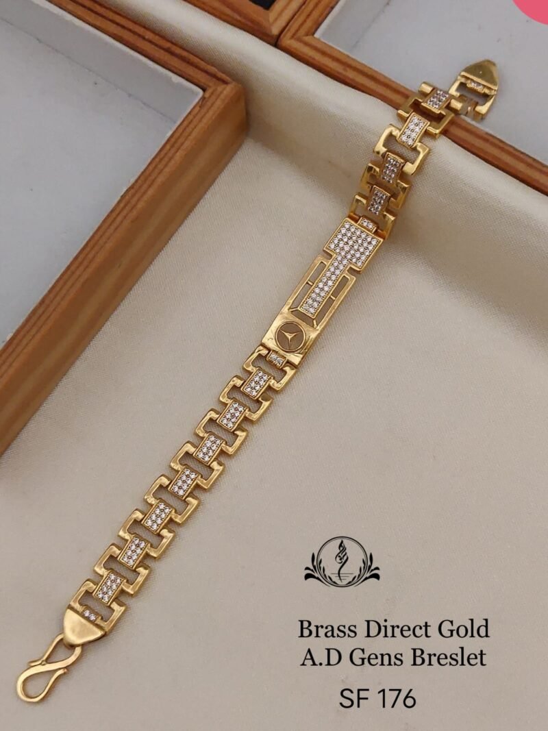 Brass Direct Gold A. D. Fancy Gents Bracelet