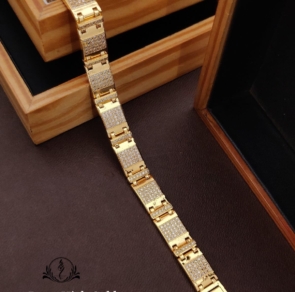 Brass High Gold A. D. Fancy Gents Bracelet