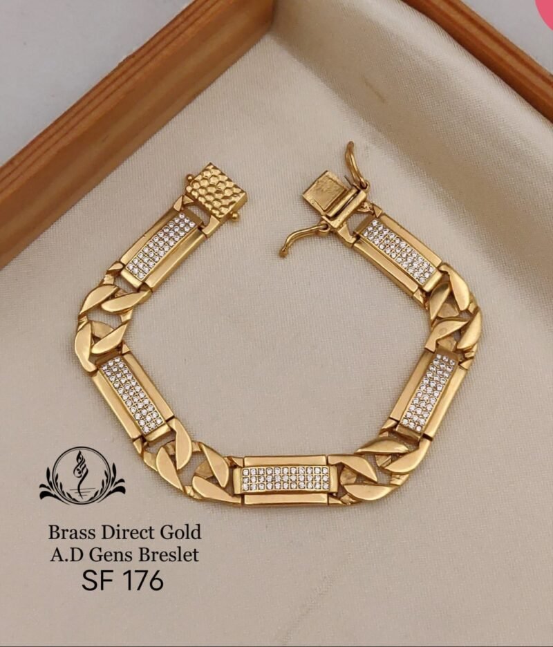 Brass Direct Gold A. D. Fancy Gents Bracelet