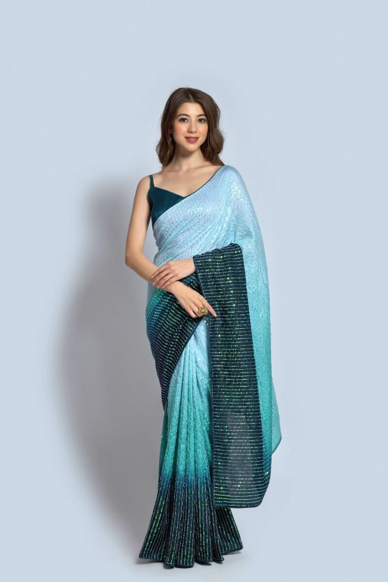 Superhit Bollywood Padding Sequence Saree Collection For Womens