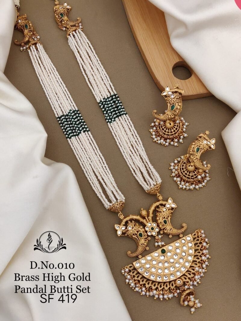 Fancy Brass High Gold Pendal Butti Set For Womens Collection