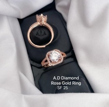 Fancy A.D. Diamond Rose Gold Ring For Women's Collection