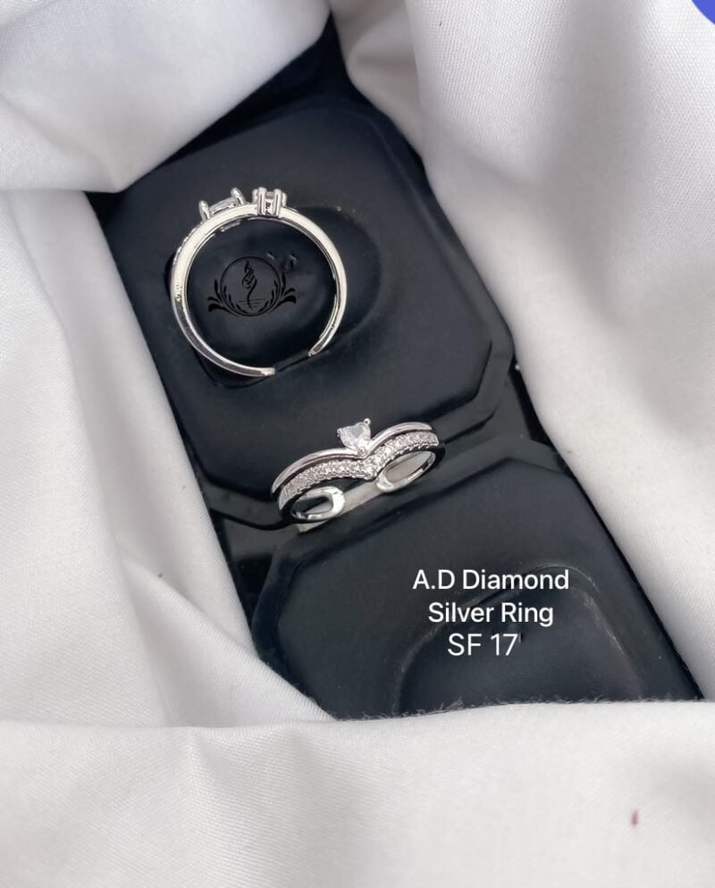 Fancy A.D. Diamond Silver Ring For Women's Collection