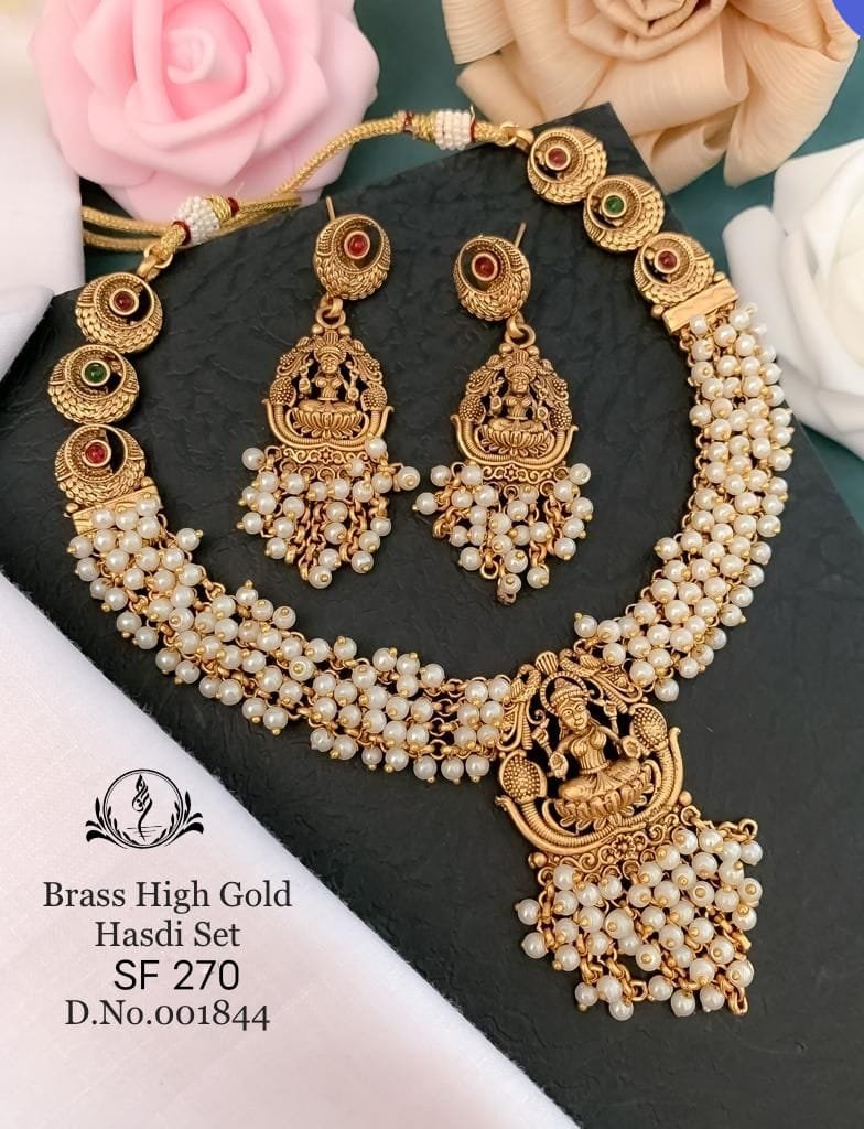 Brass high deals gold necklace