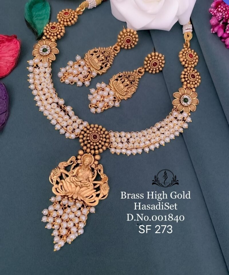 Fancy Brass High Gold Hasadi Set For Women's Collection