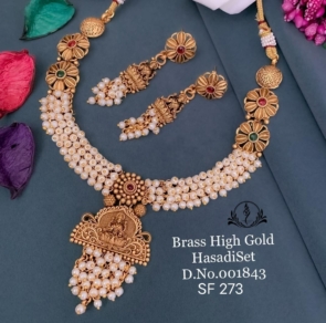 Fancy Brass High Gold Hasadi Set For Women's Collection