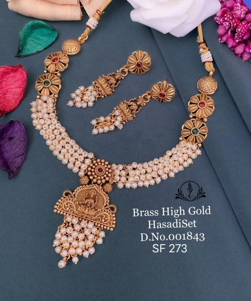 Fancy Brass High Gold Hasadi Set For Women's Collection