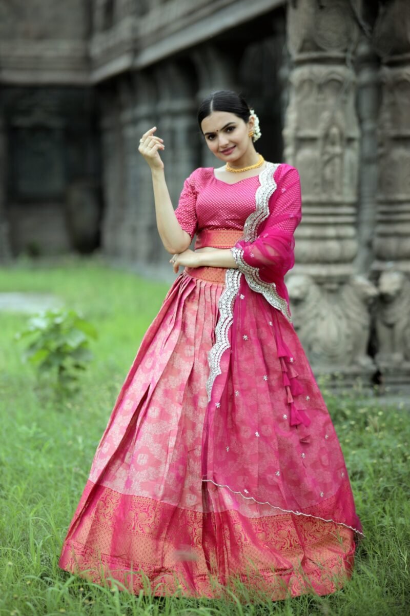 Kanjivaram Pattu Silk Lehenga Choli Collection For Women's