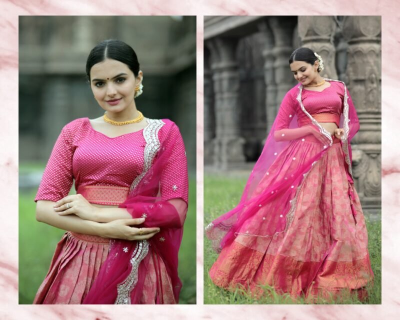 Kanjivaram Pattu Silk Lehenga Choli Collection For Women's