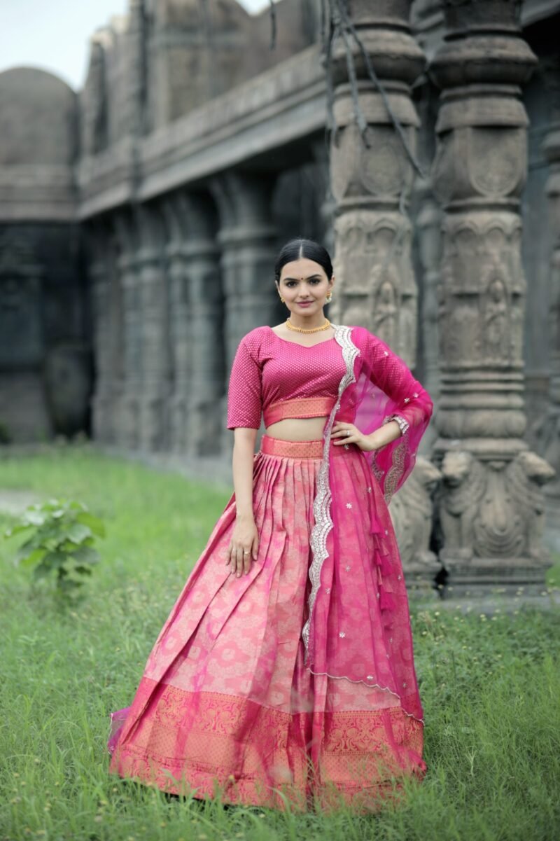 Kanjivaram Pattu Silk Lehenga Choli Collection For Women's