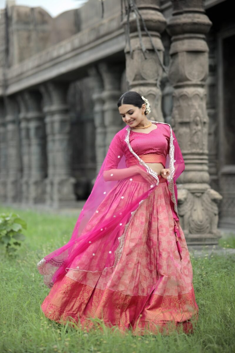 Kanjivaram Pattu Silk Lehenga Choli Collection For Women's