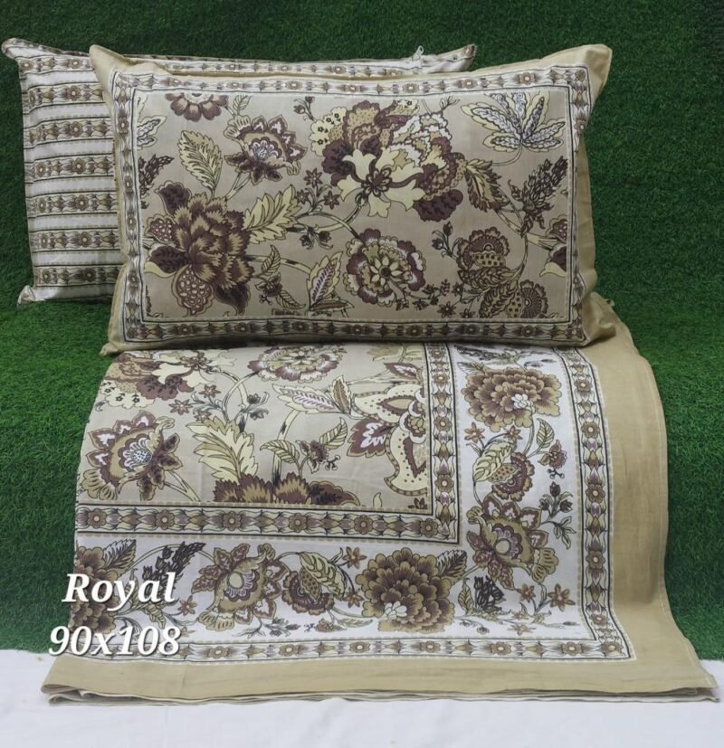 Royal Premium King Size Bedsheet with 2 Pillow Covers