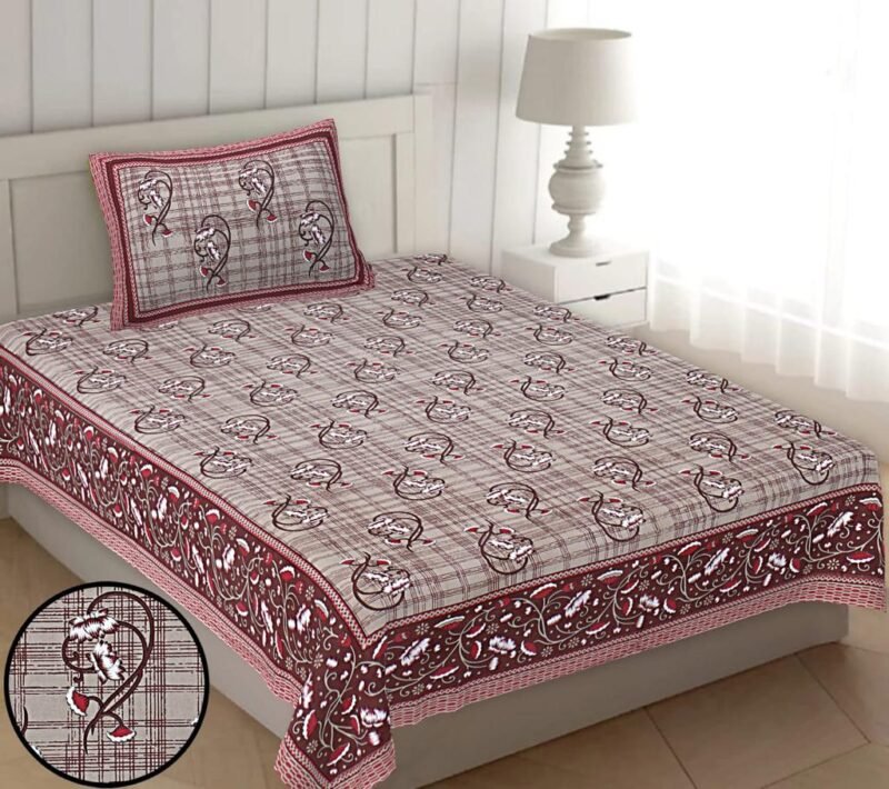 Elite Single Bedsheet with 1 Pillow Cover