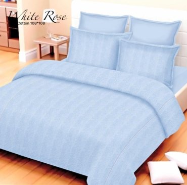 White Rose Pure Cotton King Size Bedsheet Set