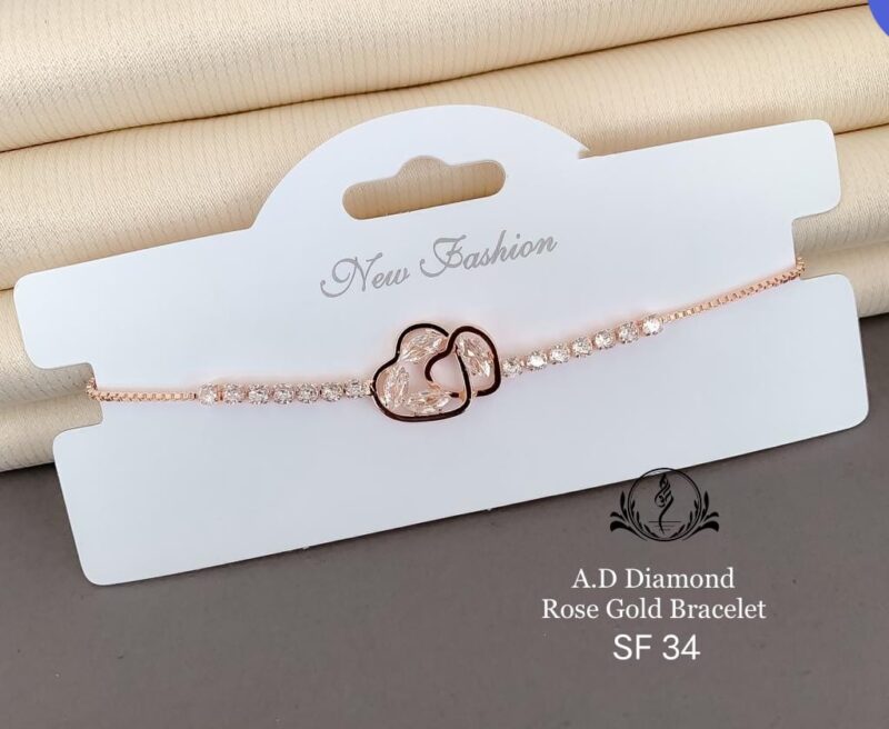 A.D.Diamond Rose Gold Fancy Bracelet For Women's Collection