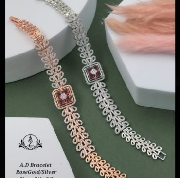 Fancy A.D. Rose Gold & Silver Bracelet For Women's Collection