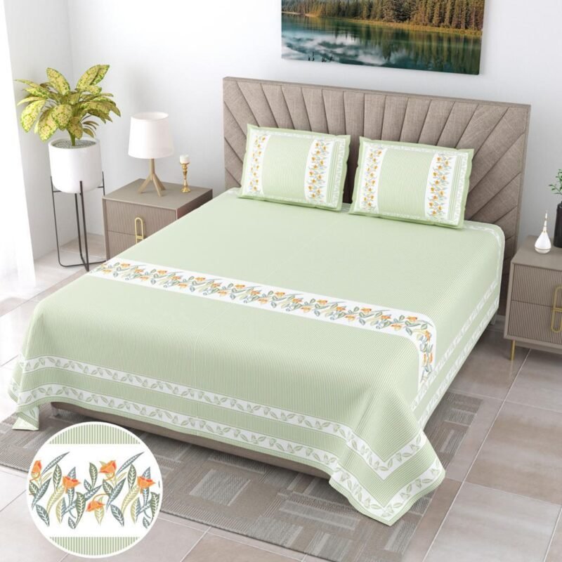 Elegant Beauty Jumbo King Size Bedsheet with 2 Pillow Covers