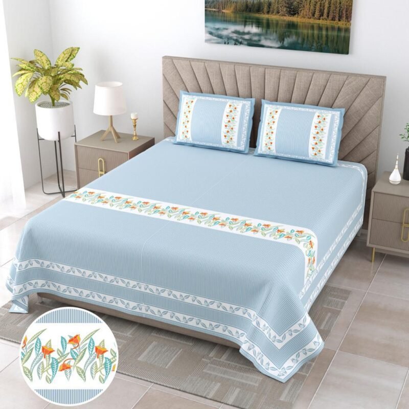 Elegant Beauty Jumbo King Size Bedsheet with 2 Pillow Covers