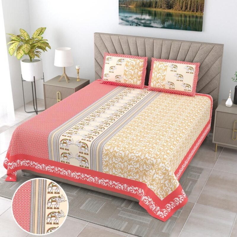 Elegant Beauty Jumbo King Size Bedsheet with 2 Pillow Covers